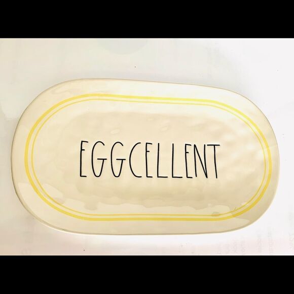 Rae Dunn Eggcellent Oval Serving Platter - Picture 2 of 3